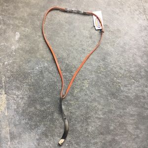 Fossil Leather Strap Necklace